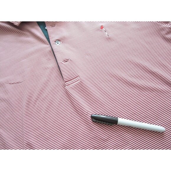 Men's Greyson Stripes Polyester Golf Short Sleeve Shirt Sz XL (MT581) - Picture 8 of 9